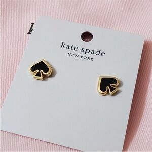 Brand new AUTHENTIC Kate Spade Signature Black Spade Earrings